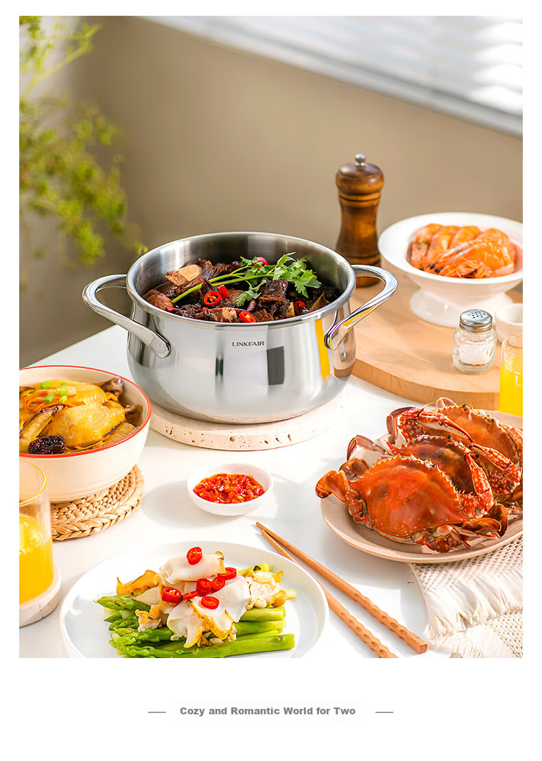 LINKFAIR 4L Mini Stainless Steel Pressure Cooker Explosion-Proof Household High-Pressure Cooker One-Button Press Gas and Induction Cooker Compatible 11