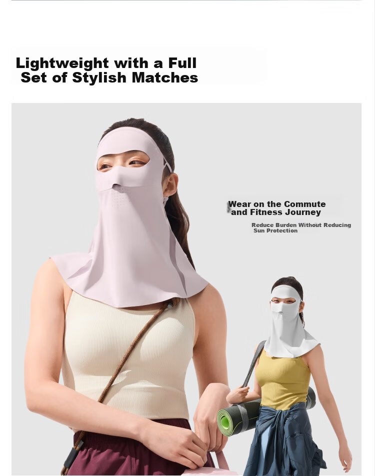 Beneunder Face Mask, Sun Protection Face Cover, Full-Face Coverage, Extended Neck Protection, Lightweight And Seamless, Sun-Protective Face Mask, Face Bib, High-Quality Cycling Breathable 13