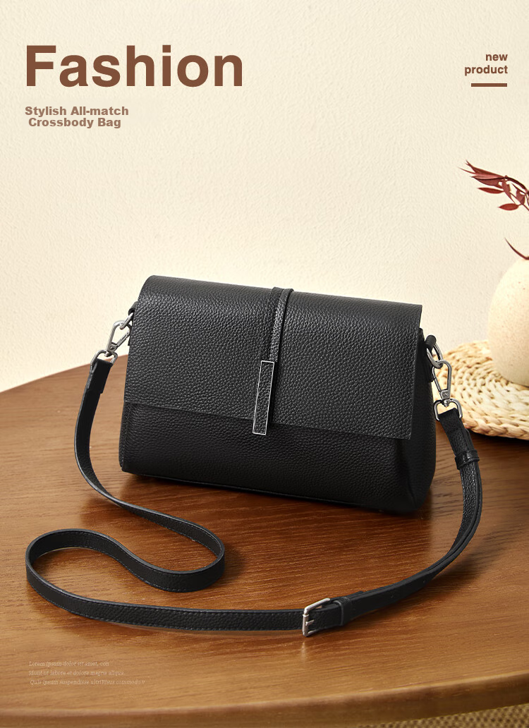 RED DRAGONFLY 2026 New Women's Handbag, Top-Grain Leather Crossbody Shoulder Bag, Birthday Gift for Mom, with Shoulder Strap 1