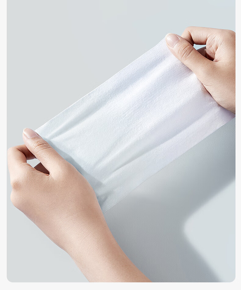Shiyuejiejing Baby Soft Cotton Wipes, 100% Pure Cotton, Hanging-Style Disposable Baby Face Wipes, for Both Dry And Wet Use, M Size, 240 Sheets 2