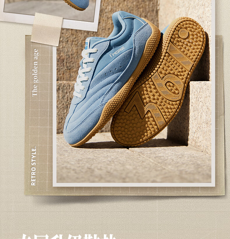 361° Sports Flat Shoes 2 Spring Summer Miu Series Women's Thin Sole T-Strap Derby Casual Sneakers 682626710F-5 11