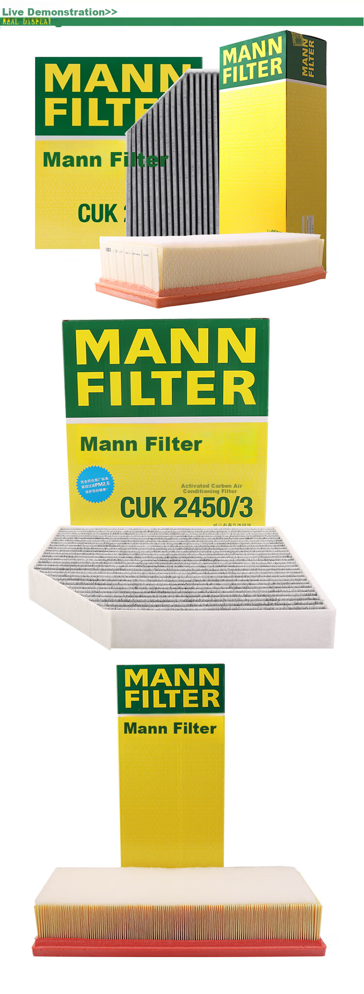 MANNFILTER Filter Set, Air Filter And Cabin Air Filter Compatible with FAW Audi Q5 2.0T, Audi A4L(B8)/Audi Q5A5A4 4
