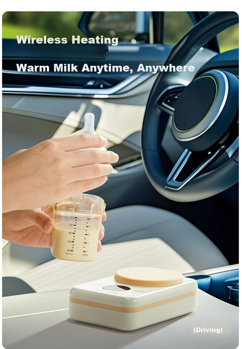Feibi Pocket Pure Titanium Wireless Portable Milk Warmer, Baby On-The Hot Water Milk Warmer, Wireless Milk Warmer, Breast Milk Warming Device 18