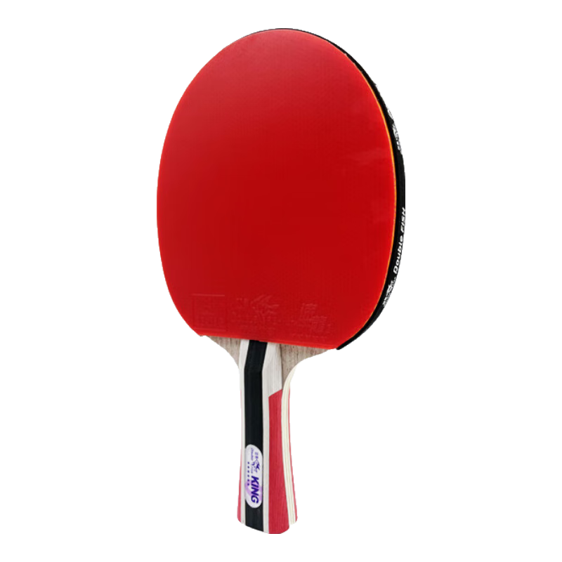 DOUBLE FISH Table Tennis Paddle King 6-Star Professional Competition Short and Long Handle Single Paddle Advanced 6-Star Shakehand Paddle