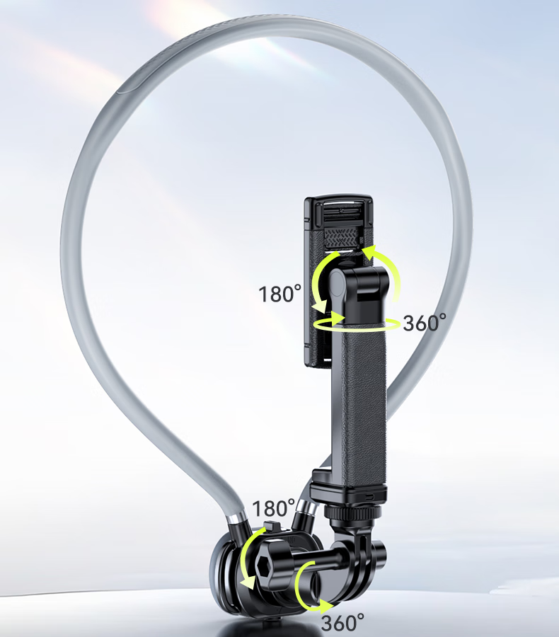 SUOYING Magnetic Neck Phone Holder First-Person View Stabilizer Outdoor Live Streaming Compatible with DJI Action6/5 Pro4/Pocket3 1