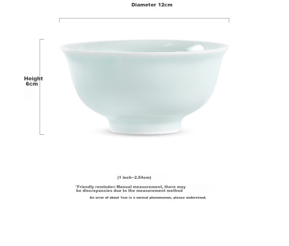 Jdz High-Temperature Ceramic Shadow Blue Bowl Set, Household Dining Bowls, Ceramic Bowls, Dishwasher Safe, Mid-Autumn Festival Gift Box for Friends 4
