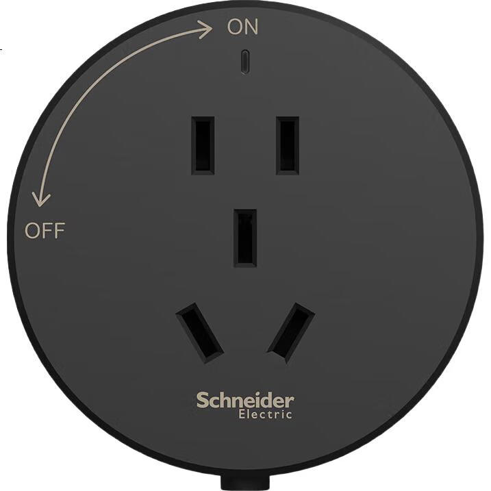 Адаптер-розетка Schneider Electric, 5 гнезд, черный