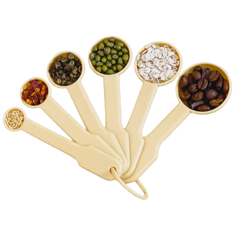 Magic Kitchen Plastic Measuring Spoons 6-Piece Baking Measurement Tools Kitchen Scaled Gram Measuring Spoons Salt Spoons