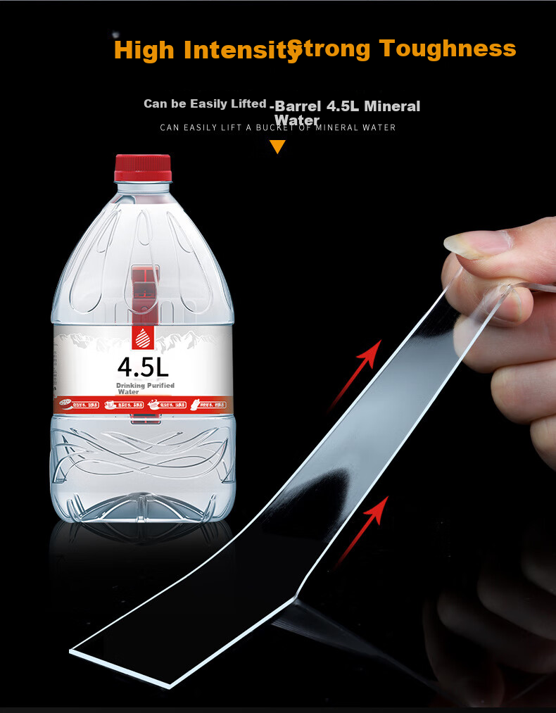 Siyicai Transparent Nano Double-Sided Tape, Strong Adhesive, Double-Sided Sticker, Nano Tape, Invisible Adhesive, Wall And Socket Sticker, Magic Tape, 3cm Wide * 3m Long * 2mm Thickened, 1 Roll 6