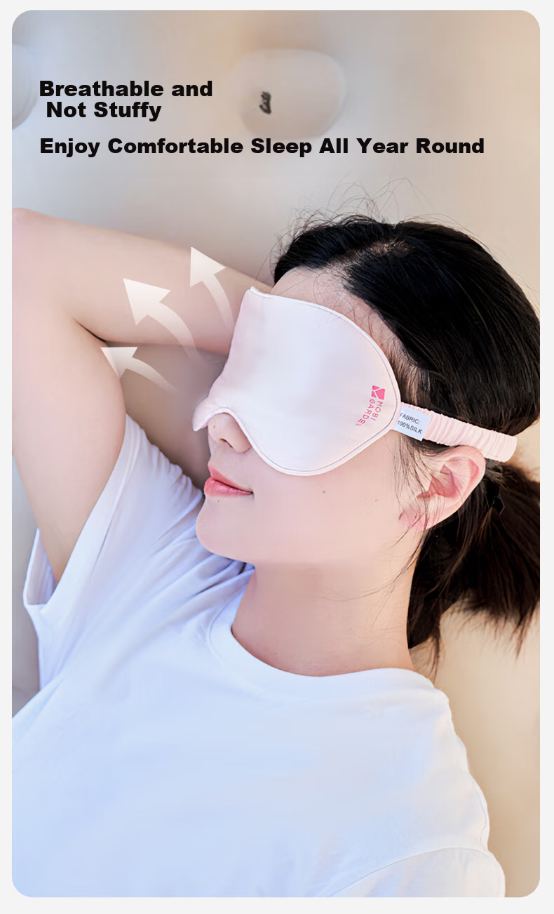 MOBIGARDEN Jinglv Sleep Mask for Adults, Eye Mask to Help with Sleep And Relieve Eye Fatigue, for Men And Women, NX25683001, Cherry Blossom Pink 5