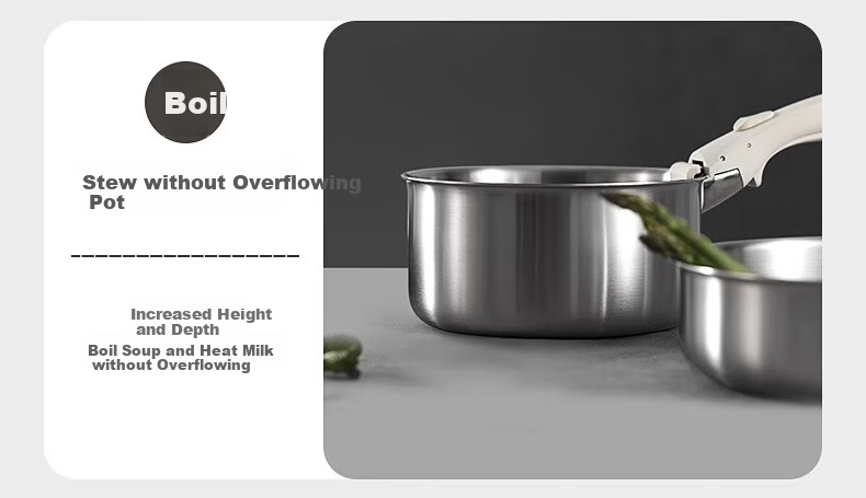 Carote Stainless Steel Detachable Handle Pan Cookware Frying Stir-Fry Non-Stick Coating-Free Steak Pan Set 12