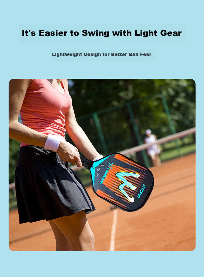 CAMEWIN Pickleball Paddle Set, Fiberglass Entry-Level Paddle, Parent-Child Interaction, Couples Partner, Double Paddle 4