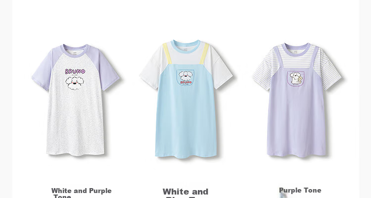 BALABALA Girls' Nightgown, Children's Loungewear, Summer Air Conditioning Dress [Miiichan IP] 208225171002 6