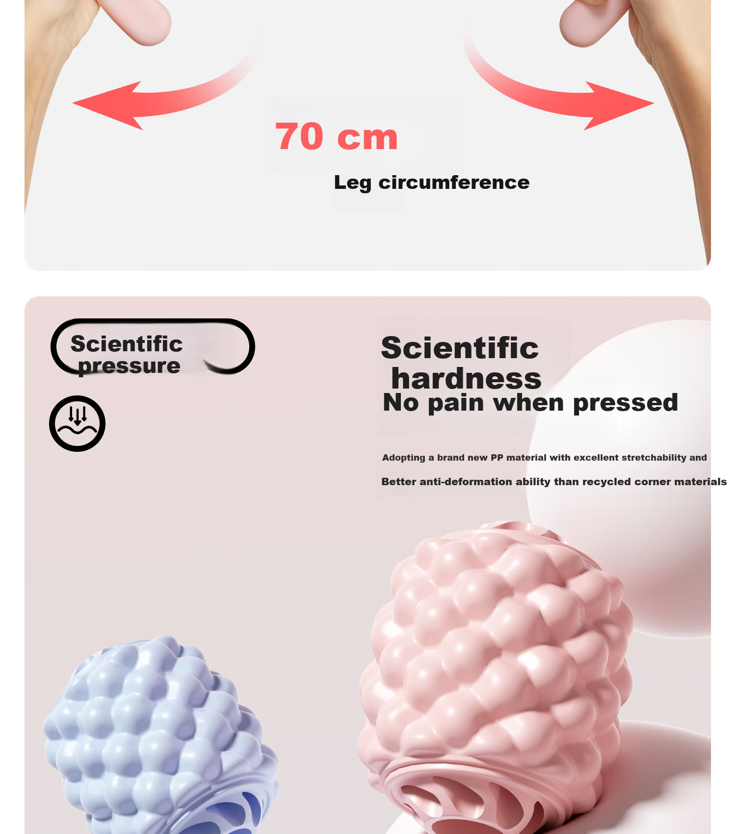 Yottoy 8-Wheel Circular Leg Massager Roller, Muscle Relaxation Professional Thigh And Calf Slimming Wheel, Multifunctional 18