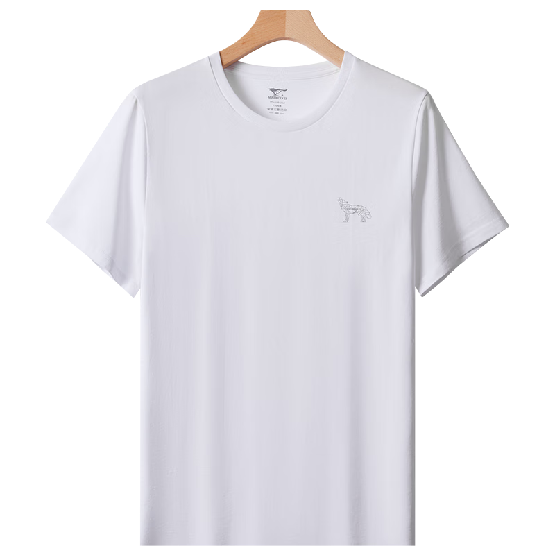 Seven Wolves Men's Short Sleeve T-Shirt Summer 100% Cotton Geometric Wolf Print Sportswear Base Shirt