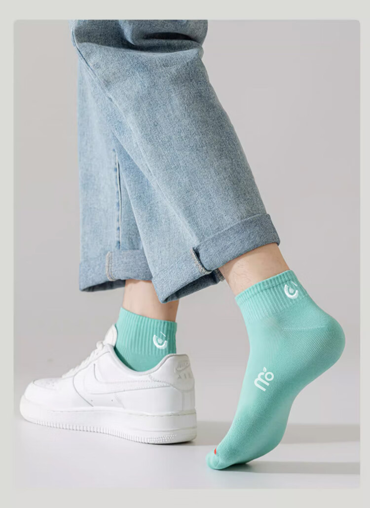 Modal 10 Pairs Men's Mid-Calf Socks Spring Summer Casual Breathable Student Short Socks 10A Antibacterial Deodorant Xinjiang Cotton Men's Socks 13