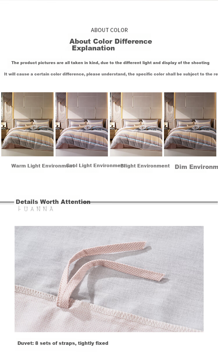 FUANNA Bedding Set, 100% Pure Cotton, Includes Bed Sheet And Duvet Cover, for King Size Bed, 230×229cm, Trajectory Patter 10