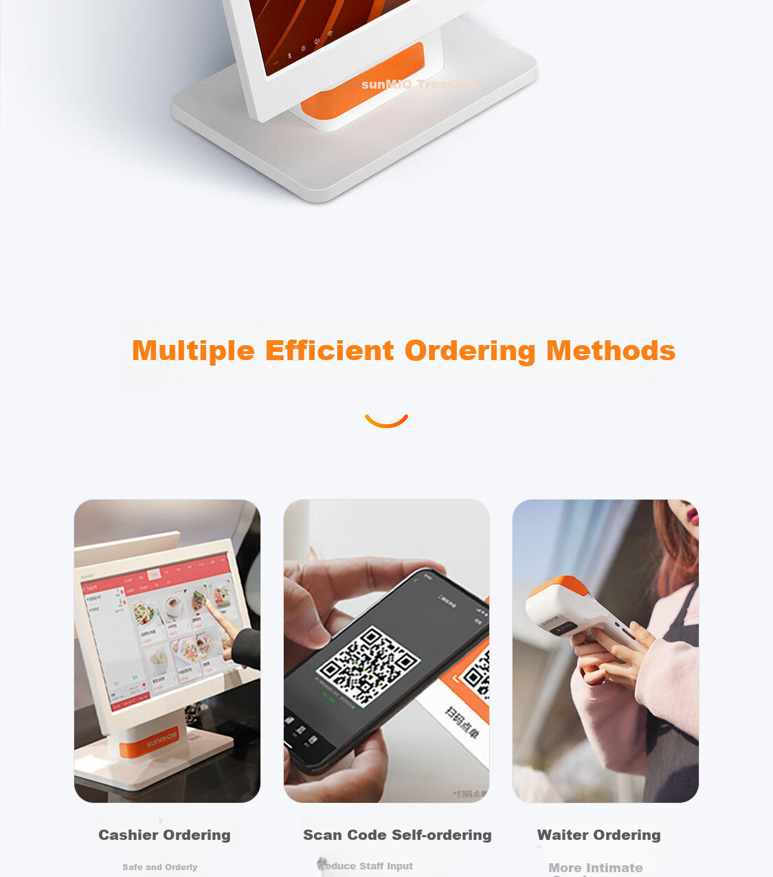 Sunmi Dual-Screen Touchscreen Cash Register, Restaurant Hotpot Snack Shop Retail Convenience Store QR Code Payment, Cash Register System (Main Unit) 2G+8G 7