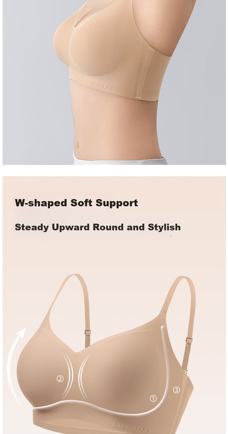 MiiOW Seamless Foundation [No Size] Bra, Non-See Through Invisible Underwear, Lift And Beautiful Back, Nude Skin Color, Thin for Spring And Summer 9