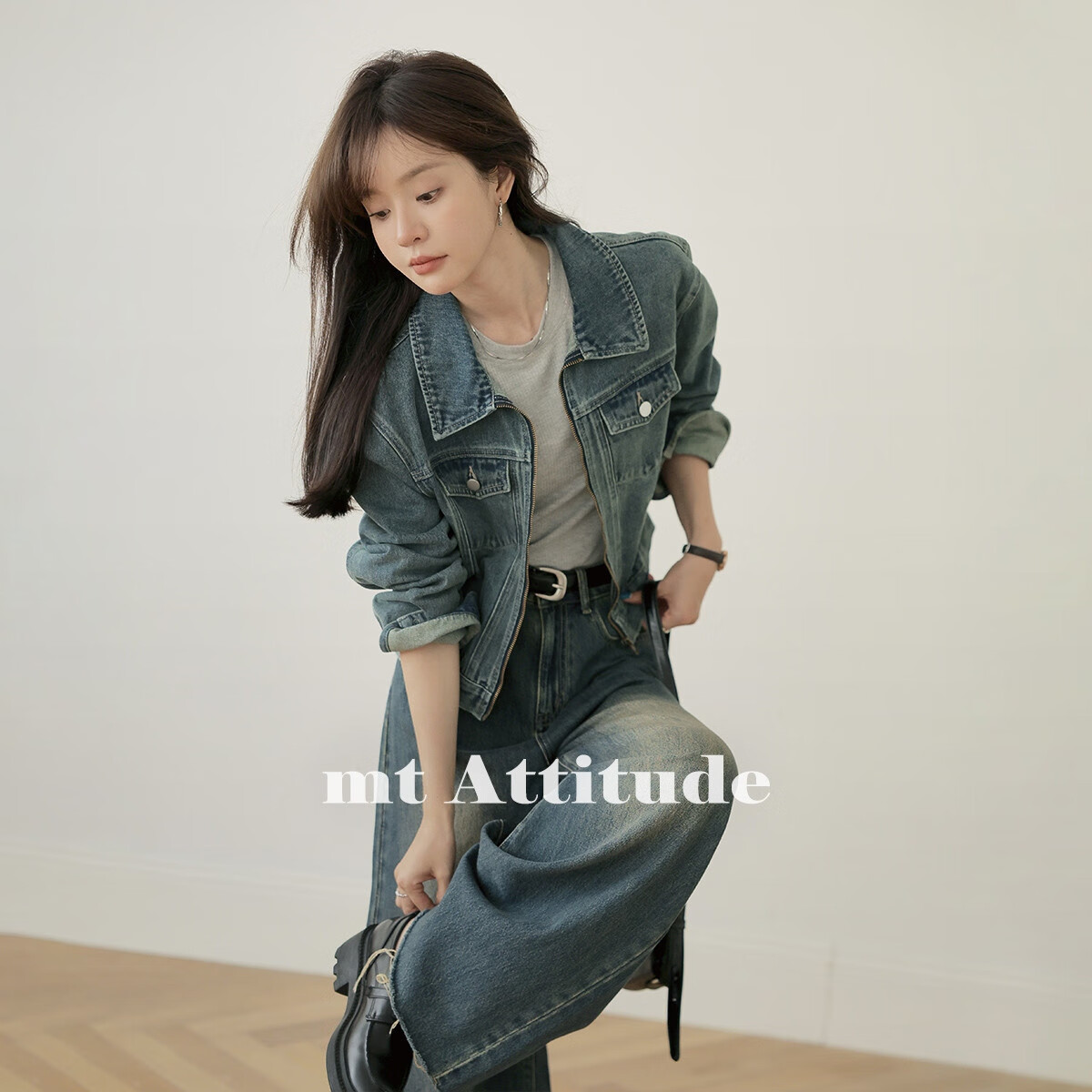 Mt [Japanese Street Style] Spring Collection, Casual Retro Colorful Denim Zip-Up Jacket