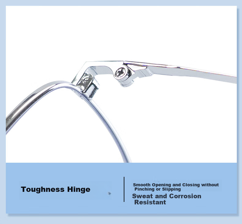 VGO Blue Light Blocking And Radiation Protection Glasses for Men And Women, Titanium Frame Non-Prescription Protective Eyewear, Myopia Glasses Frame 10077 Rose Gold 6