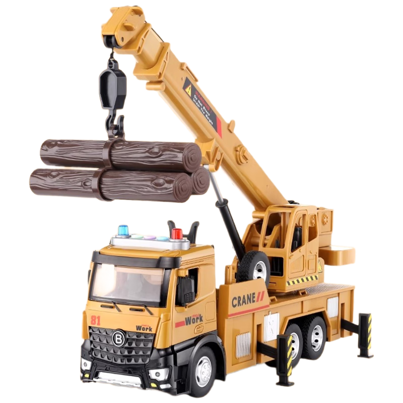 Mabao Twin Crane Toy for Children Ages 3-6, Large Alloy Tower Crane Engineering Vehicle Birthday Gift for Boys