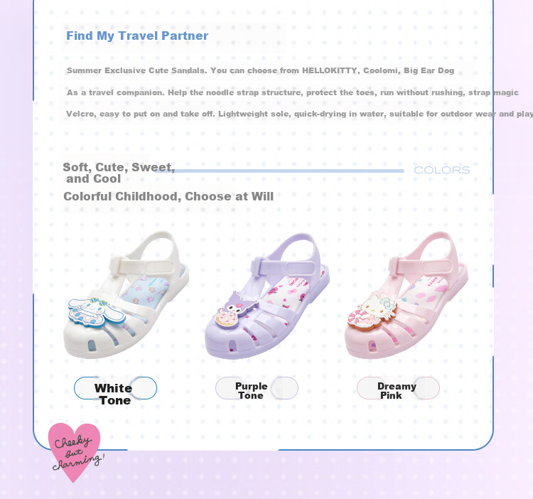 BALABALA Sanrio Kuromi Kids Sandals Girls Summer Shoes 2025 Sweet Beach Shoes 208225141003 2