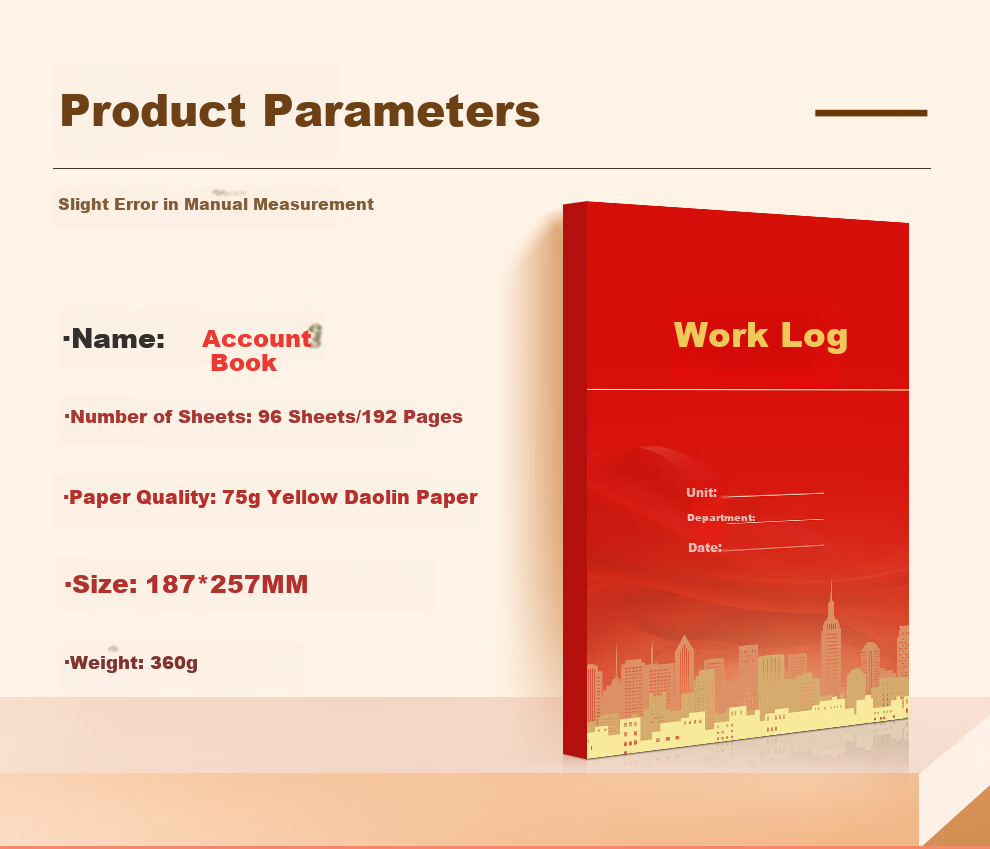 Longe Employee Time Record Book, 31 Days 2026 New Model, Worker Record Form B5 Large Size, Personal Construction Site Registration Book with Date, Large Grid, Customizable 2