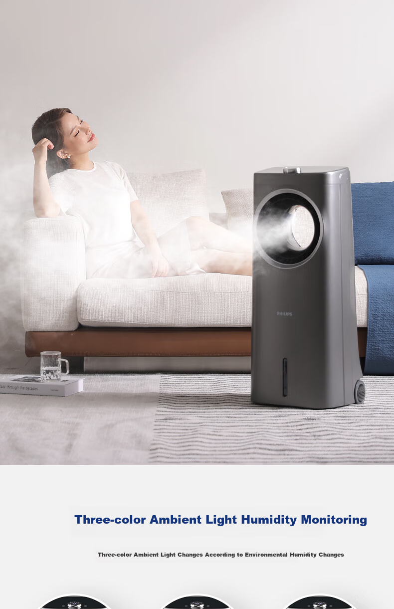 PHILIPS Air Cooler, Powerful Cooling Fan, Home Use Cold Air Machine, Dual-Purpose Heating And Cooling All-In Water-Cooled Bladeless Electric Fan, Circulating Fan, Dual-Use Heater, Warm Air Machine ACR4248X 3