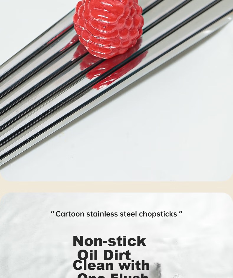 Corn Children's Chopsticks 100% Pure Titanium Antibacterial Mold-Resistant Portable Dustproof Baby Lunch Box for Ages 3-6 12