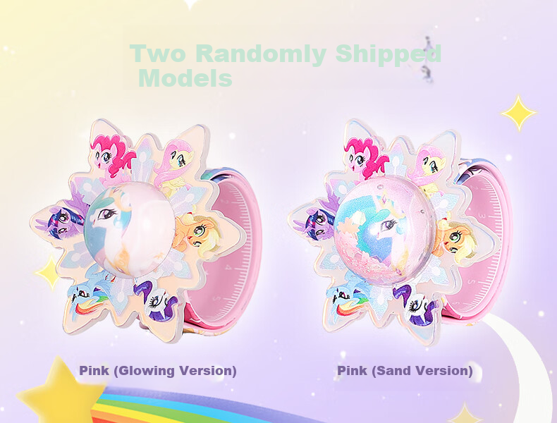 Danmiqi My Little Pony Sand Art Bracelet, Pat-And Wristband, Stationery Ruler, Girls' Pretend Play Toy, Birthday Gift 1