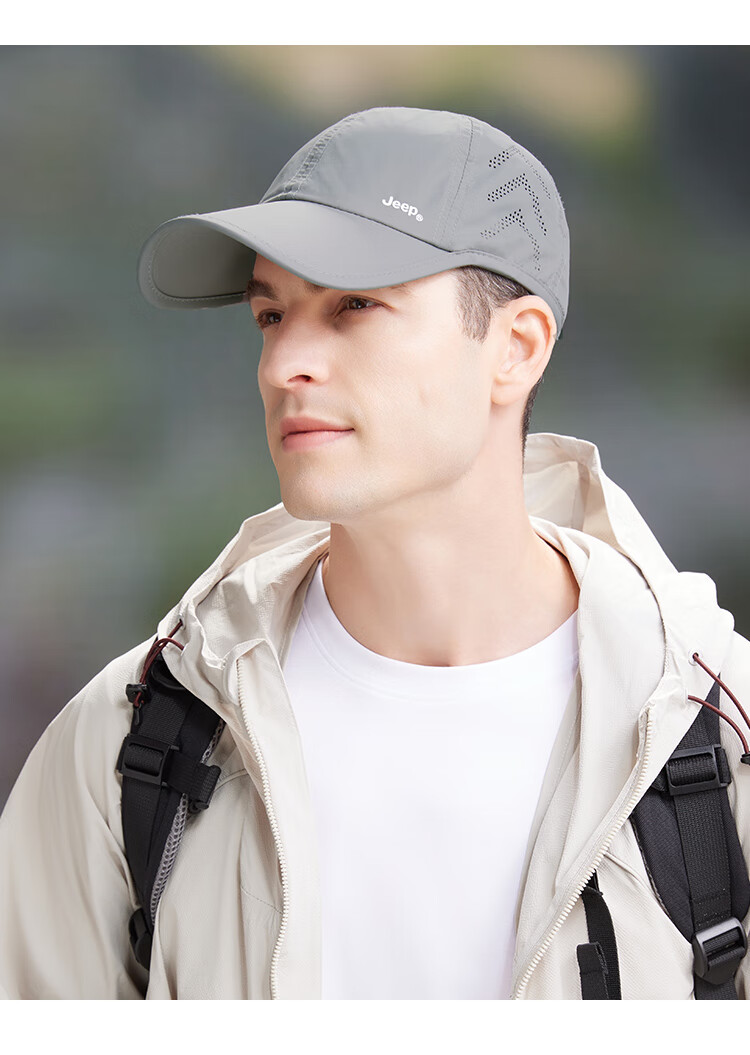 JEEP Baseball Cap for Men And Women, Summer Mesh Quick-Dry Sun Hat, Sports Casual Hiking Visor Cap 18