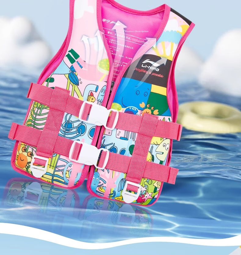 LI-NING Kids Life Jacket Buoyancy Vest Swimming Beginner Professional Safety High Buoyancy Swimwear for Children 14