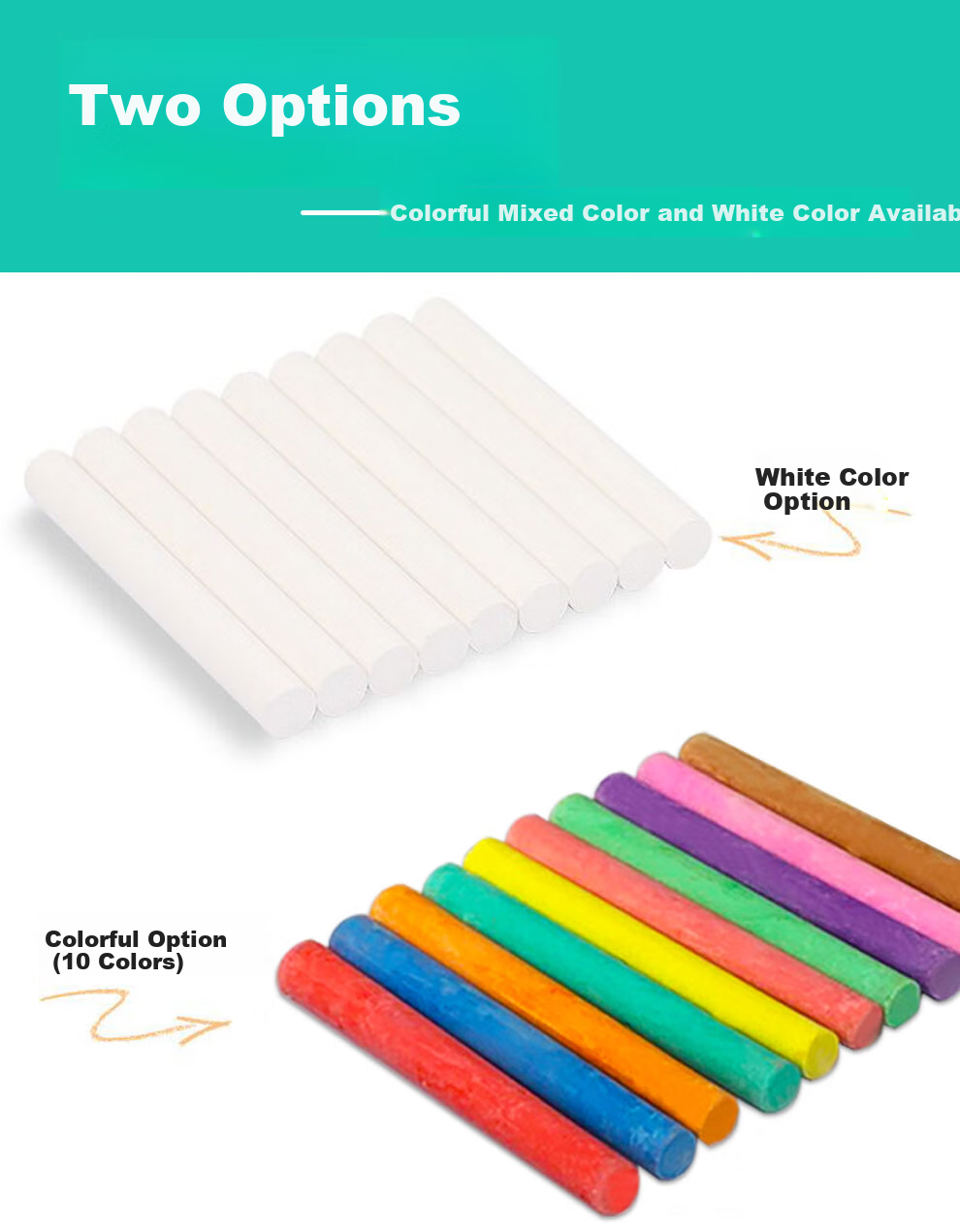 YUJA Red Chalk, 100 Pieces, Children's Doodle Pens, Dust-Free And Non-Toxic, for Green Board And Blackboard, Specialized Colored Chalk for Teachers' Teaching 4