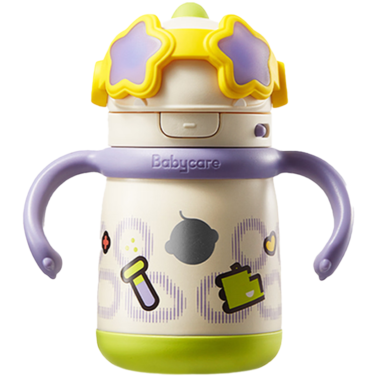 Babycare, Versatile Dinosaur Children's Insulated Cup, Baby Sippy Cup with Straw, Water Bottle, Tyrannosaurus Rex Stainless Steel School Cup
