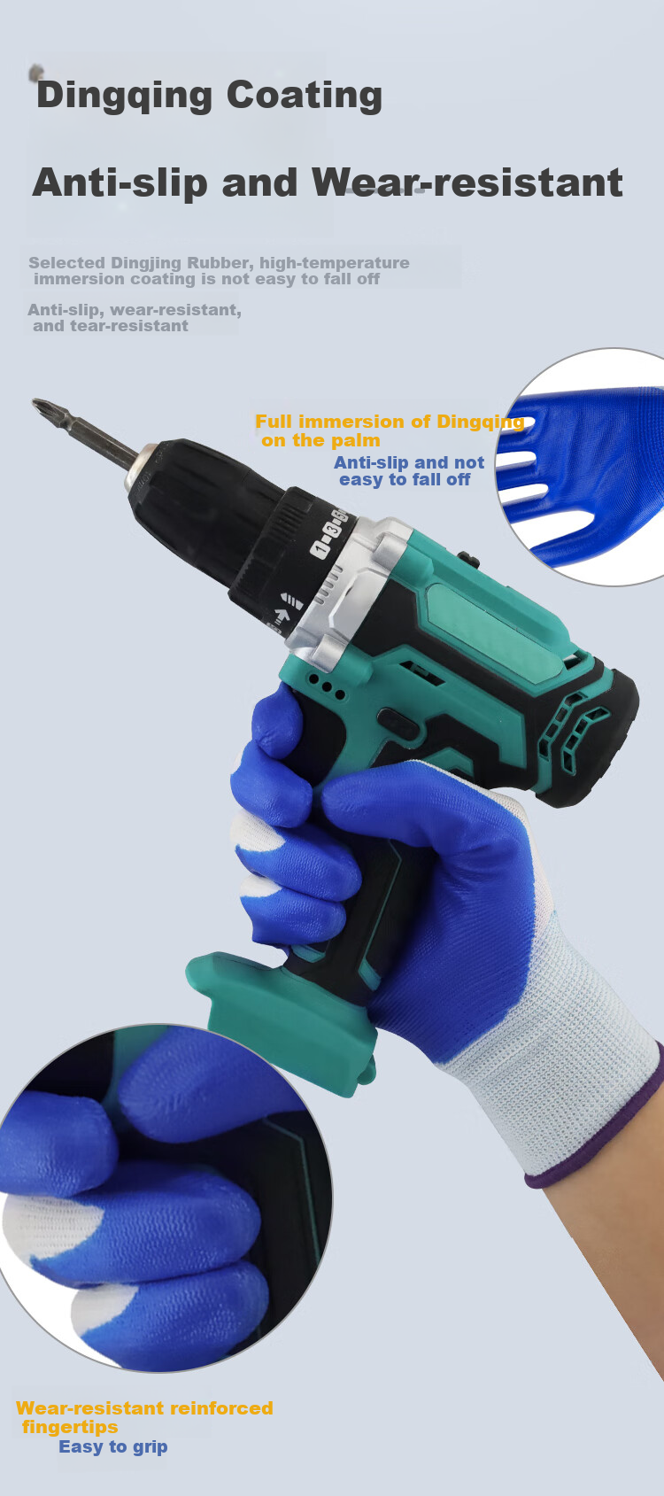 Xinyuechanghui Nitrile Coated Work Gloves, Non-Slip Wear-Resistant Palm Coated Gloves, Thickened Protective Work Gloves for Men And Women, 12 Pairs/pack, B11440 Genuine Product 8