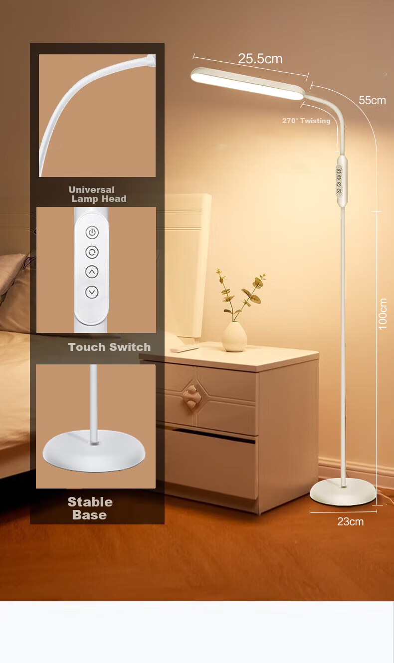Bolanger Floor Lamp, Eye Protection Light for Study And Reading, Living Room Bedroom Bedside Lamp, Piano Lamp, Standing Desk Lamp for Study Room 11