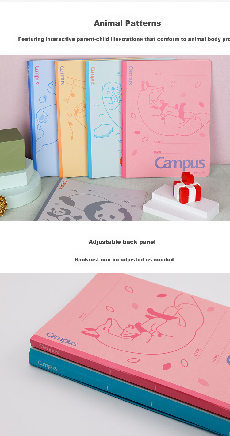 KOKUYO Imported Campus Parent-Child Animal Paper Board File Folder A4-S Sloth 1 Pack FU-CA10 Digital Full Network Low Price Exam Paper Storage 4