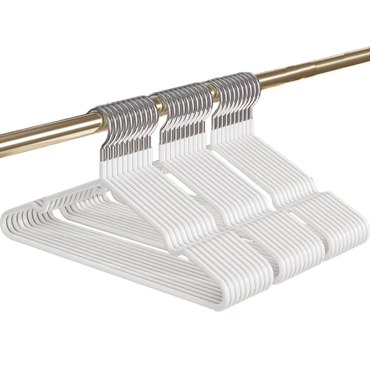 Jingxun Clothes Hangers, 30 Pieces, Household Use, Non-Slip, Seamless, Wet And Dry Dual-Use, Thickened Large Size Drying Rack, White