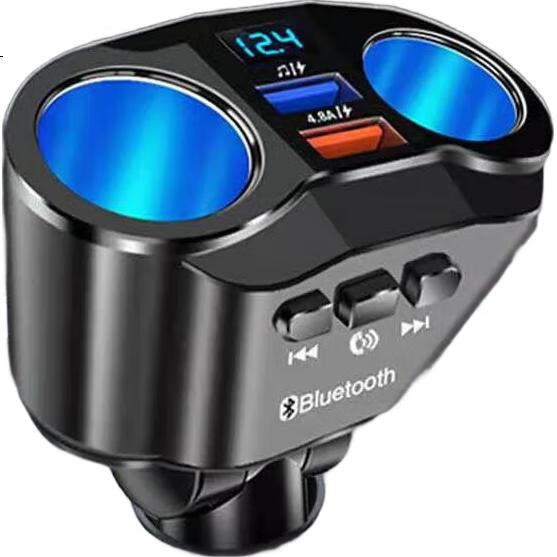 Автомобильное зарядное устройство Kylie GSF-002, MP3 Bluetooth-плеер, черный, складная модель с цифровым дисплеем, 24 Вт быстрой зарядки