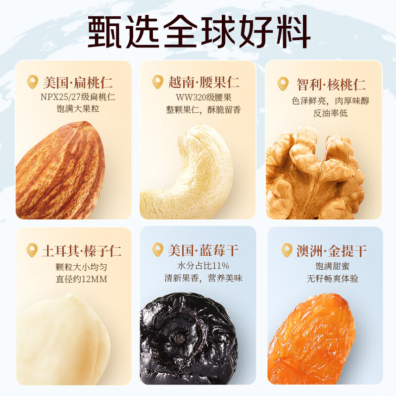 沃隆每日坚果750g/30袋小包装儿童零食大礼包炒货混合坚果礼盒礼品