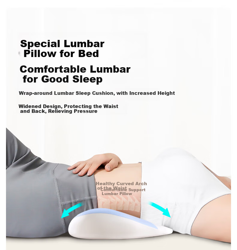 Mixiaoshu Lumbar Pillow, Memory Foam Back Support Cushion for Bed, Pregnancy Waist Support Pillow, Backrest Pad for Sleeping And Bed Headboard Support 1