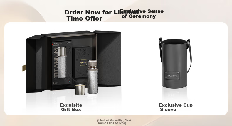 Hongmengzhixuan Titanium Cup AI Smart Star-Shine Tea Infuser Mug, Pure Titanium Insulated Tumbler, Large Capacity Water Bottle for Men And Women, Gift 3