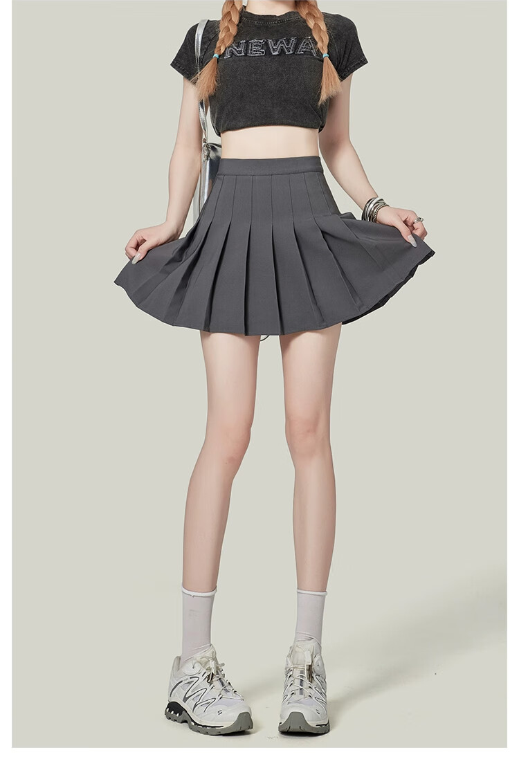 Ziyu Style Pleated Skirt for Women Petite High Waist Slimming Anti-Exposure Blazer Mini Skirt 2026 New Summer Bodycon Half Skirt 15