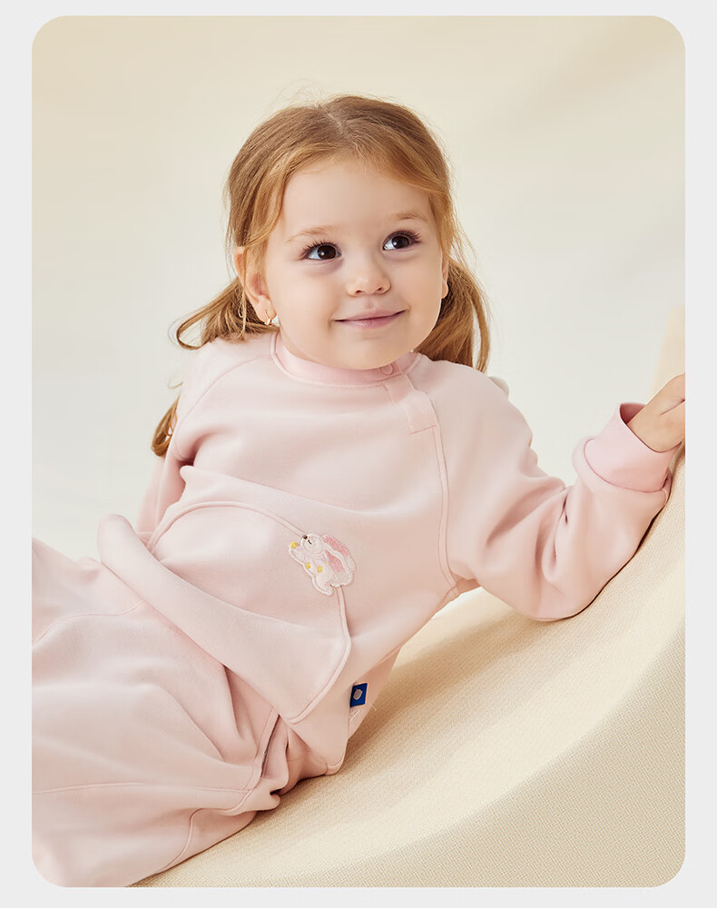 Babycare Camellia Baby Sweatshirt Spring and Autumn Long Sleeve Kids Sports Top Cloud Pink 120 9