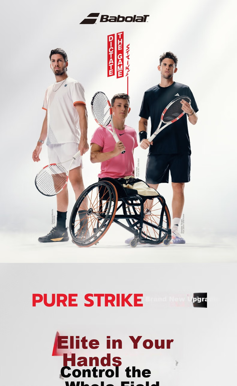 Babolat Pure Strike Professional Full Carbon Tennis Racket, Same Model As Timo Nieminen, Pre-Strung 1