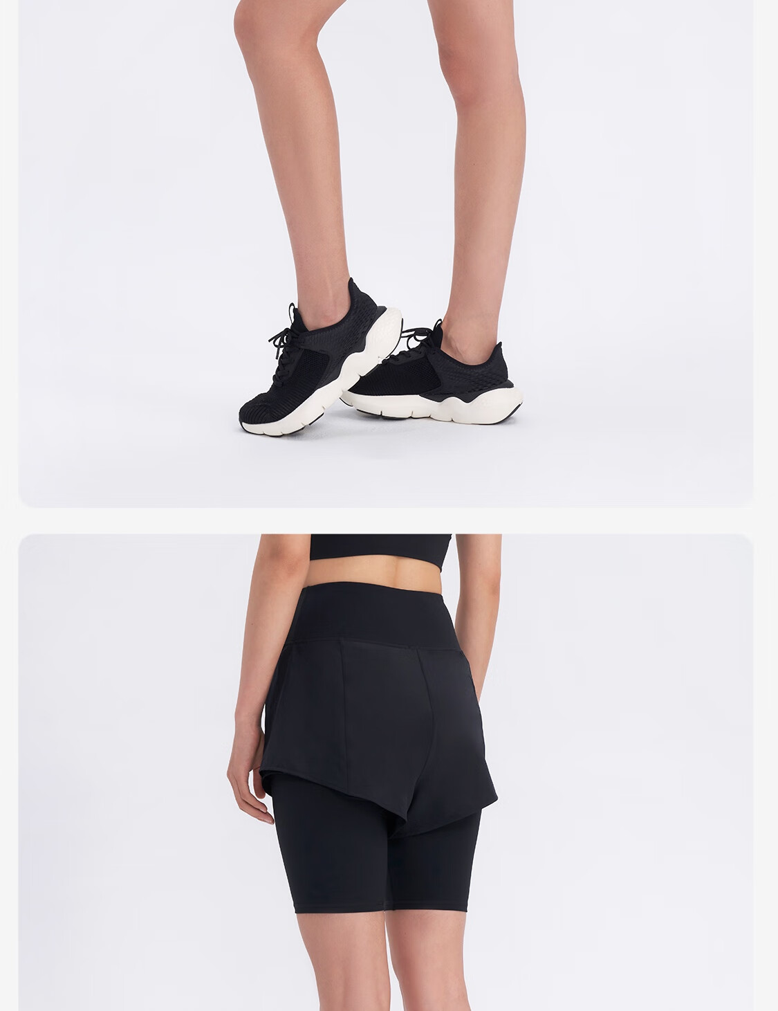 Keep Women's Summer Sports Fitness Yoga Pants Five-Point Fake Two-Piece Hip-Lifting Slim Running Training Pants 4185 14