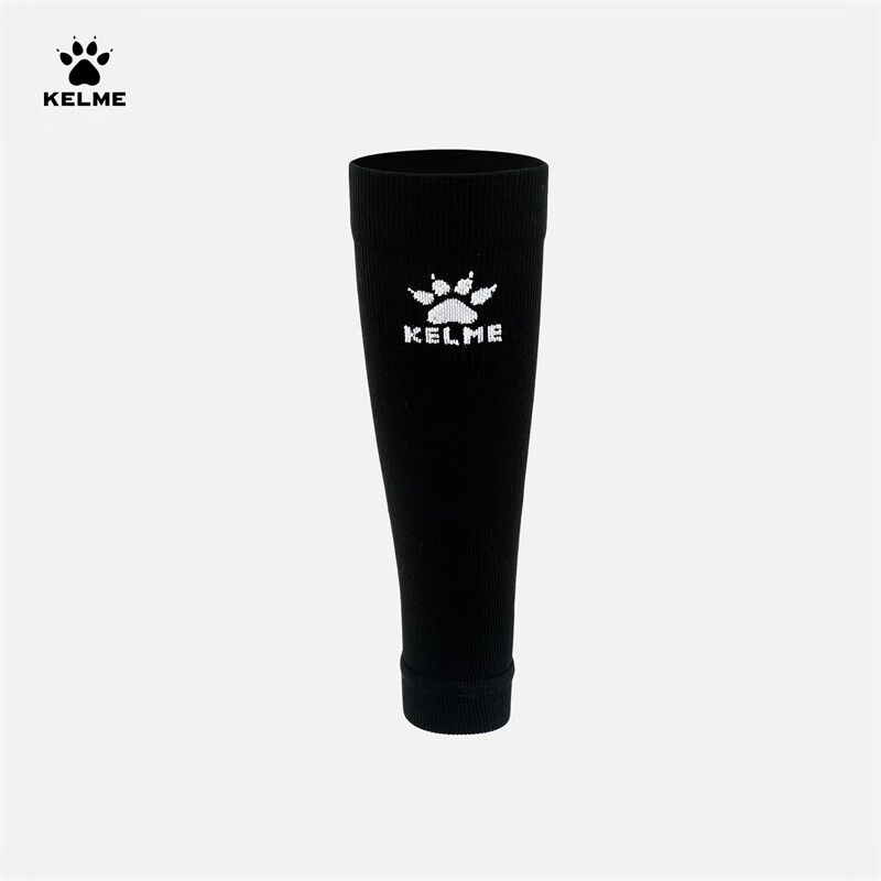 KELME Black M Mid-Calf Compression Soccer Socks with Shin Guard Sleeve Professional Sports