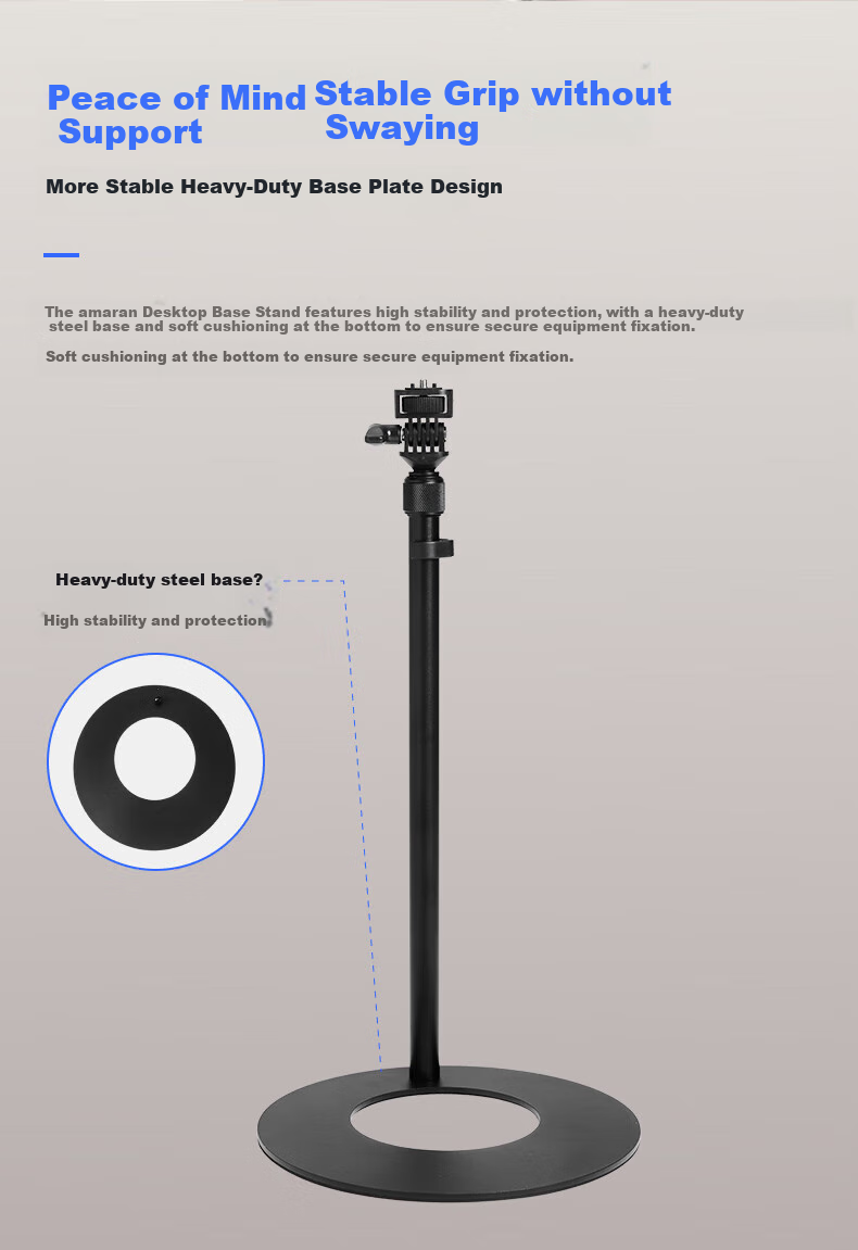 Aputure Aimonla Verge Dual Color Temperature Light Beauty Fill Light Accessory, Flat Light Stand Installation Adapter, Silver 6