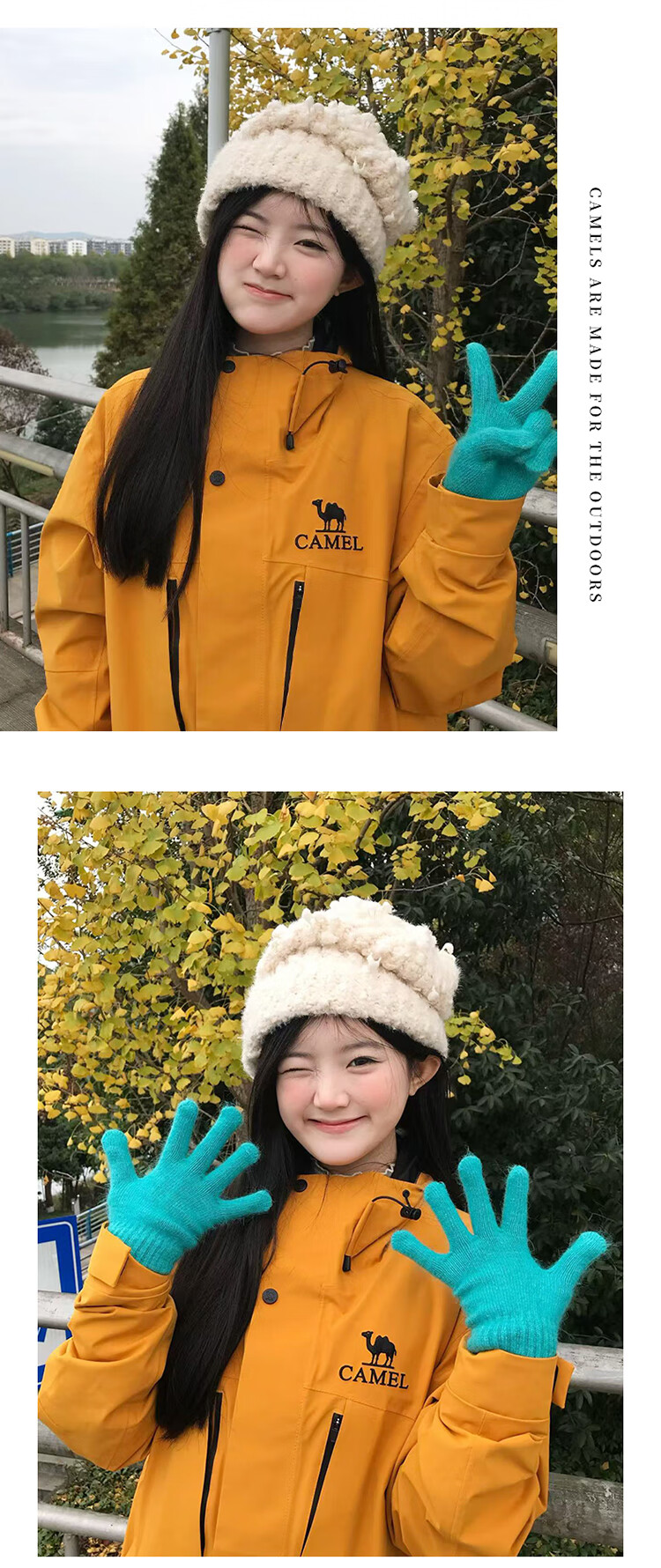 CAMEL Feiliu 5-in-1 Down Outdoor Jacket Windproof Waterproof Warm Mountaineering Coat O604 3